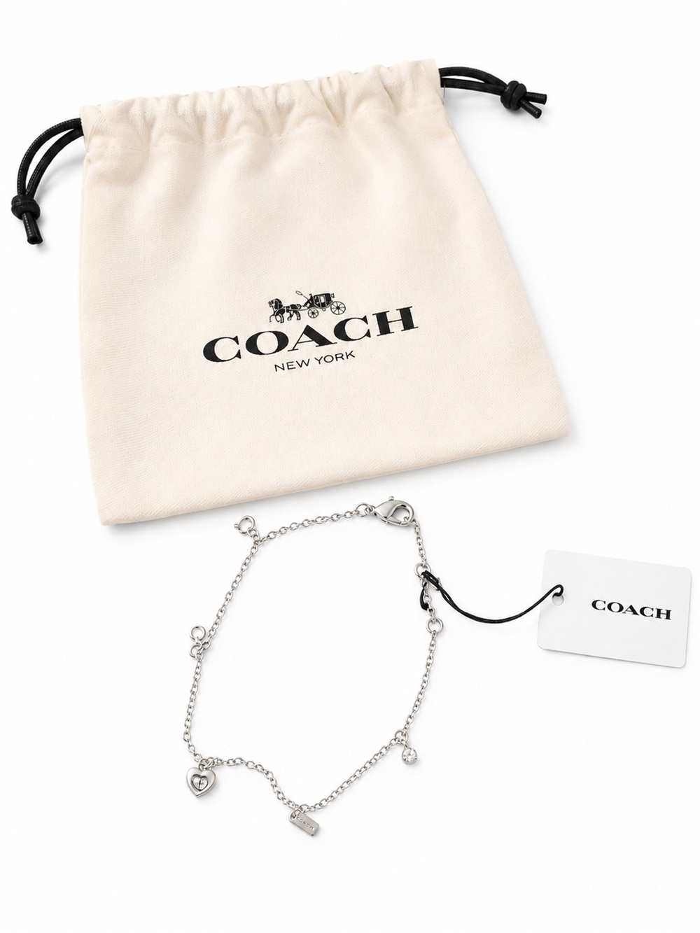 Coach Dainty Charm Bracelet With Dust Bag NWT